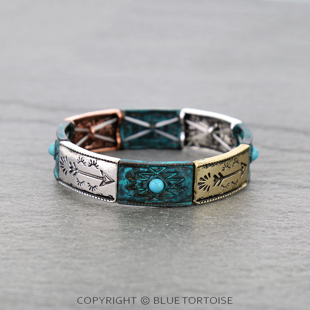 Western Aztec Stretch Bracelet