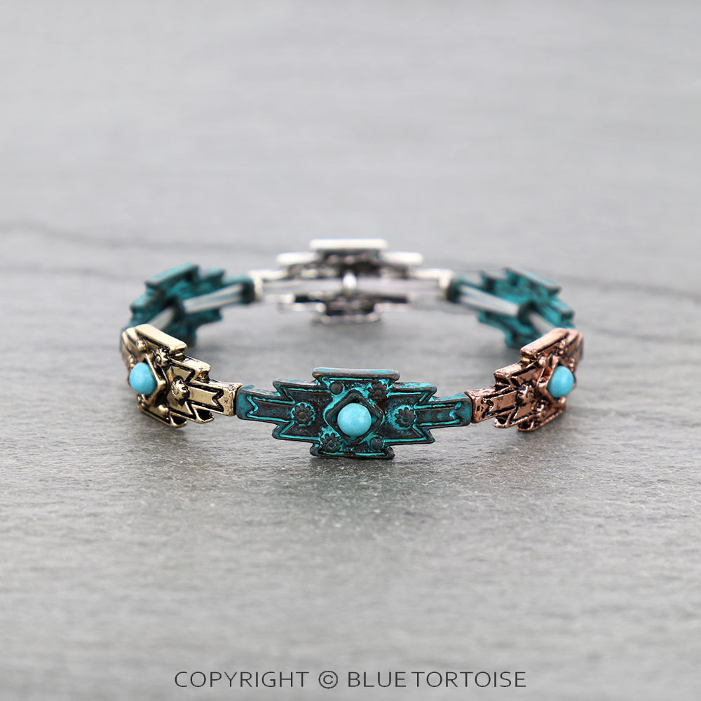 Western Aztec Stretch Bracelet