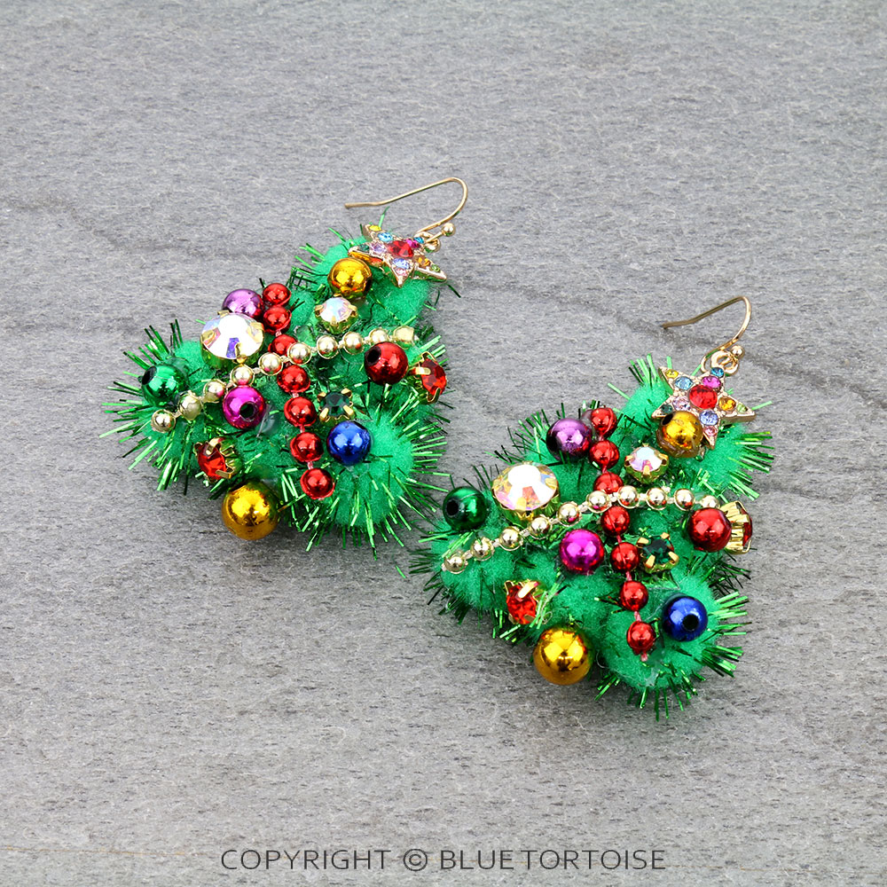 Christmas Tree Decor Dangle Earrings
