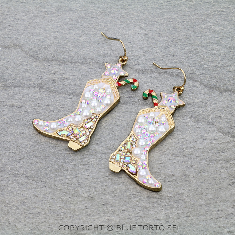 Christmas Boot Dangle Earrings