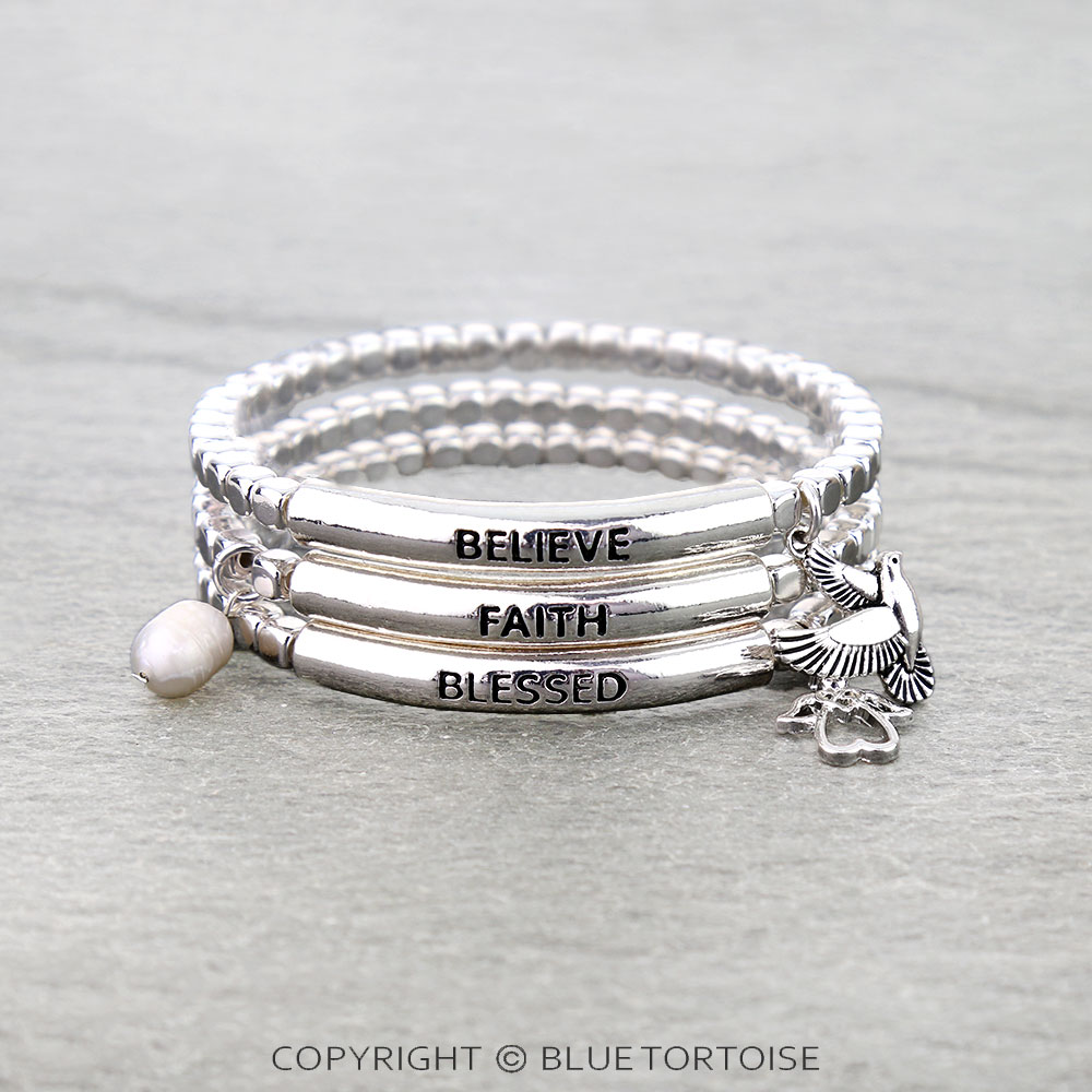 Inspiration Message Stackable Bracelets