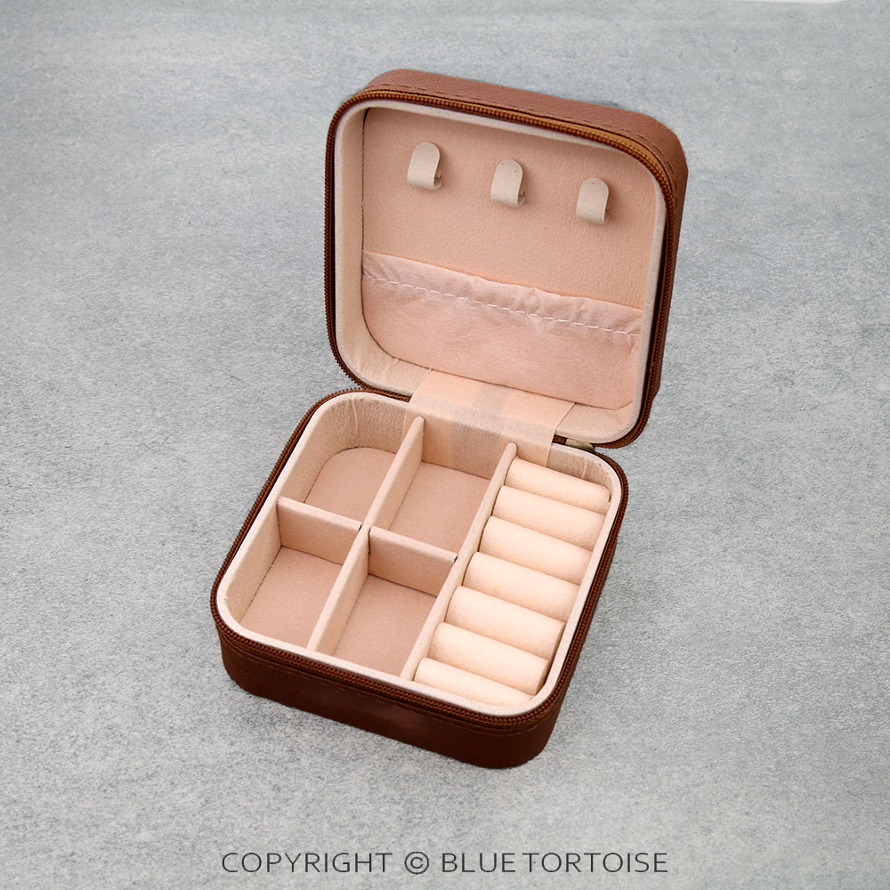 Western Tooled Leather Travel Jewelry Box - Spade - Image 2