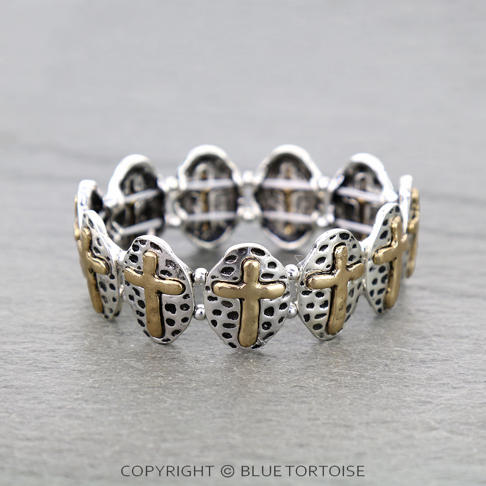 Western Cross Stretch Bracelet