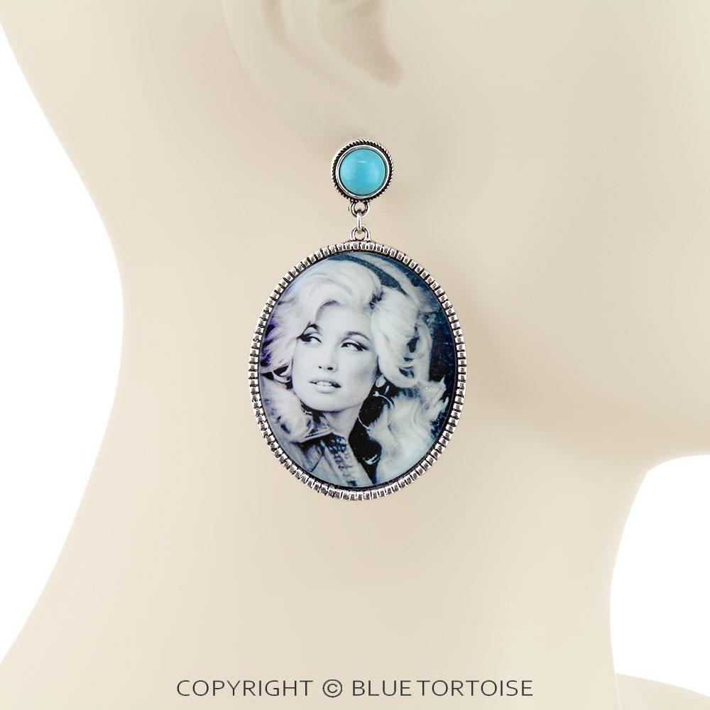 Western Dolly Printed Stud Earrings - Image 2