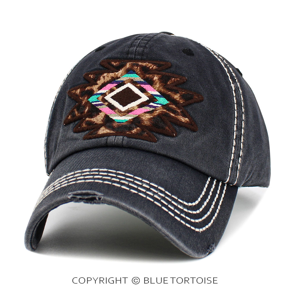 Leopard Mosaic Aztec Washed Vintage Ball Cap - Image 2