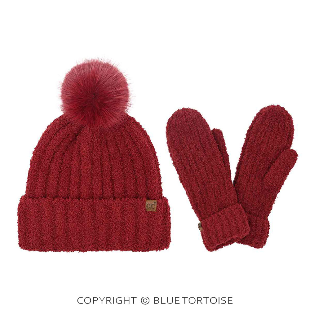 C.C Cozy Yarn Hat & Mitten Set
