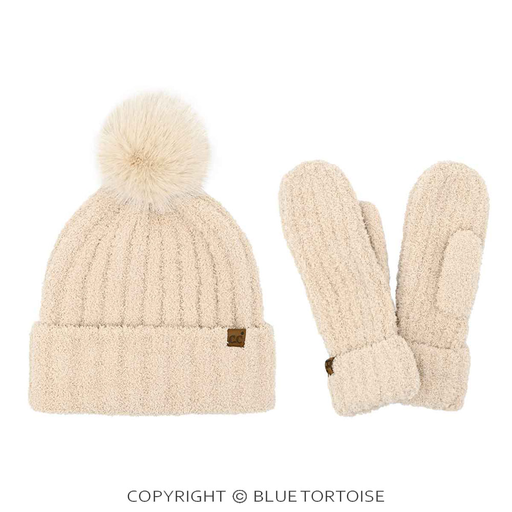 C.C Cozy Yarn Hat & Mitten Set