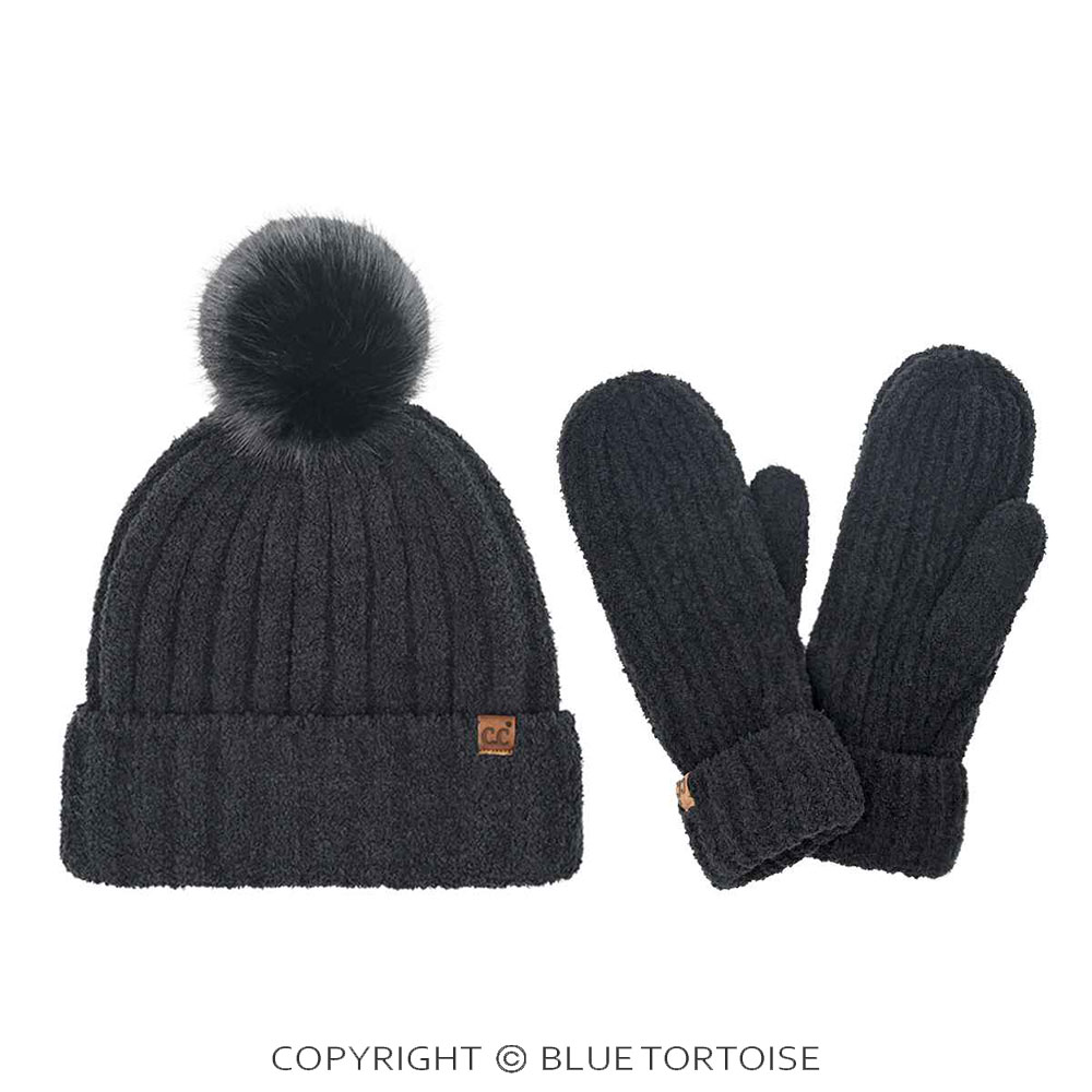 C.C Cozy Yarn Hat & Mitten Set