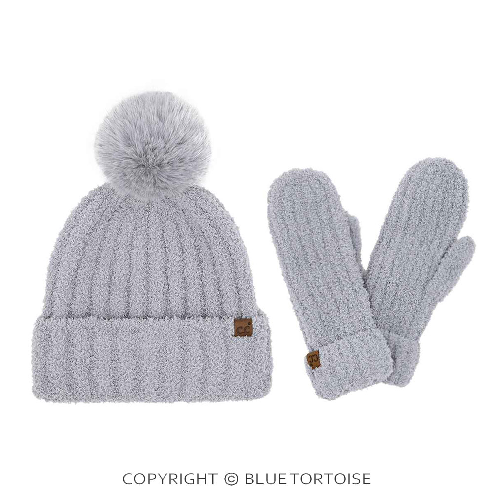 C.C Cozy Yarn Hat & Mitten Set