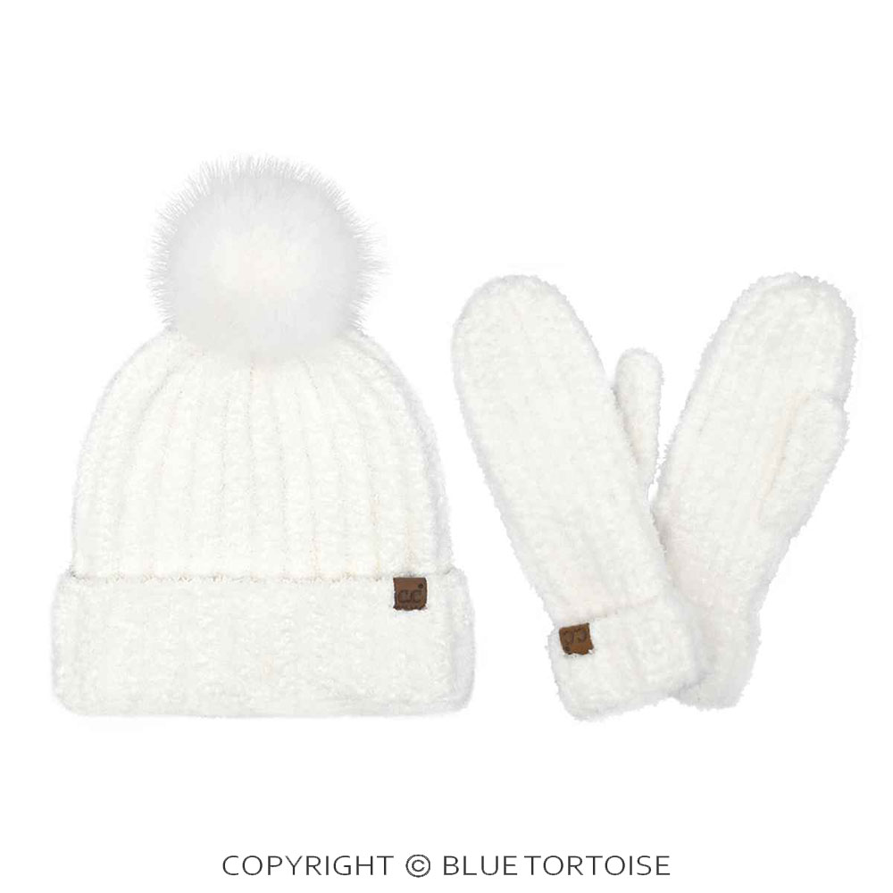 C.C Cozy Yarn Hat & Mitten Set