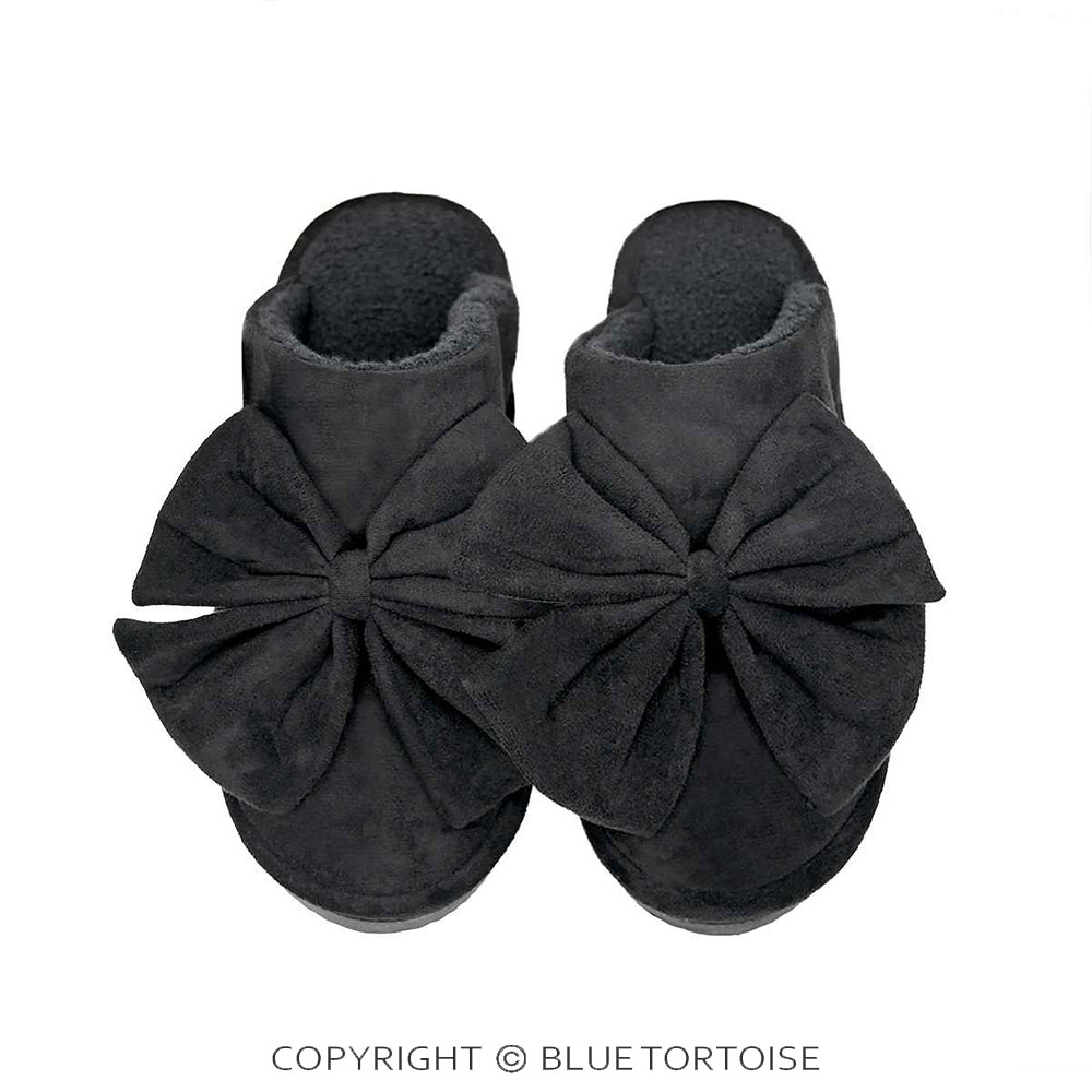 C.C Faux Suede Bow Lining Winter Slippers