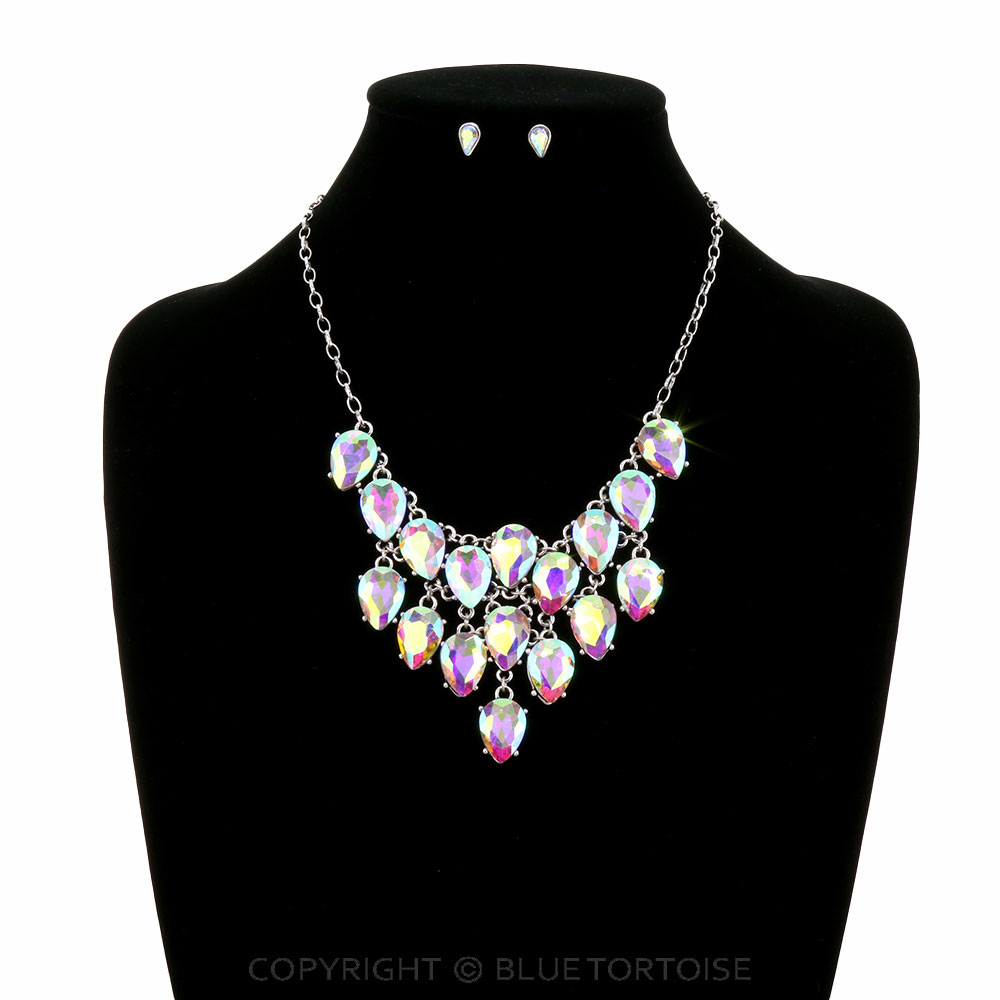 Western Teardrop Stone Necklace Set - Image 2