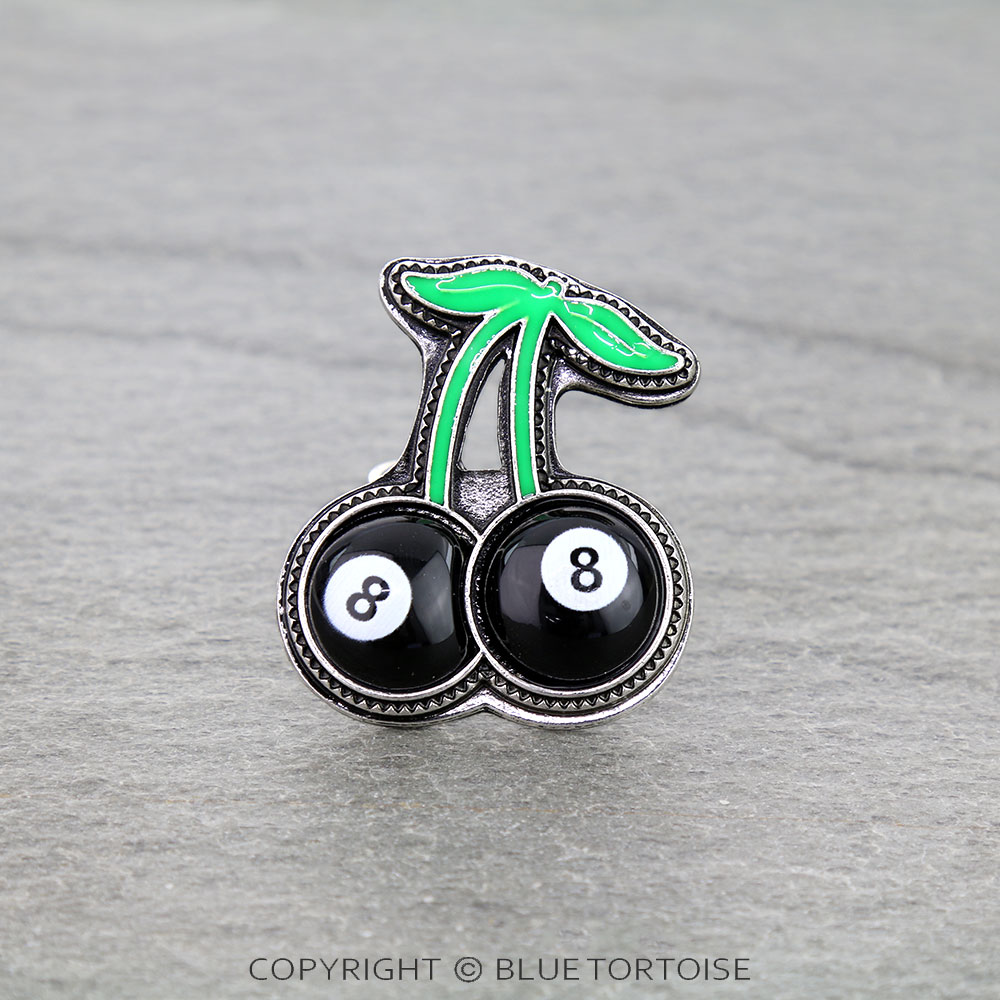 8 Ball Cherry Cuff Ring