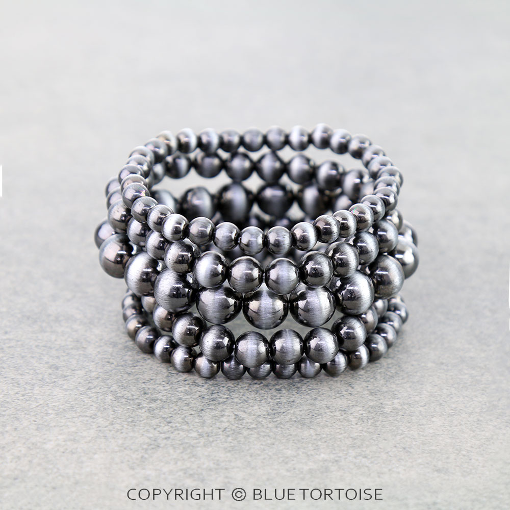 Navajo Style Pearl Stackable Bracelet