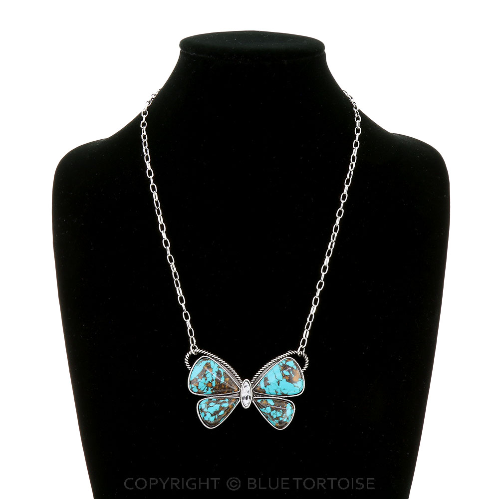 Butterfly Handmade Stone Necklace - Image 2