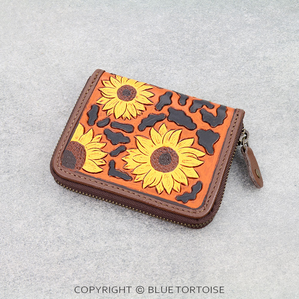Western Genuine Leather Wallet - Sunflower
