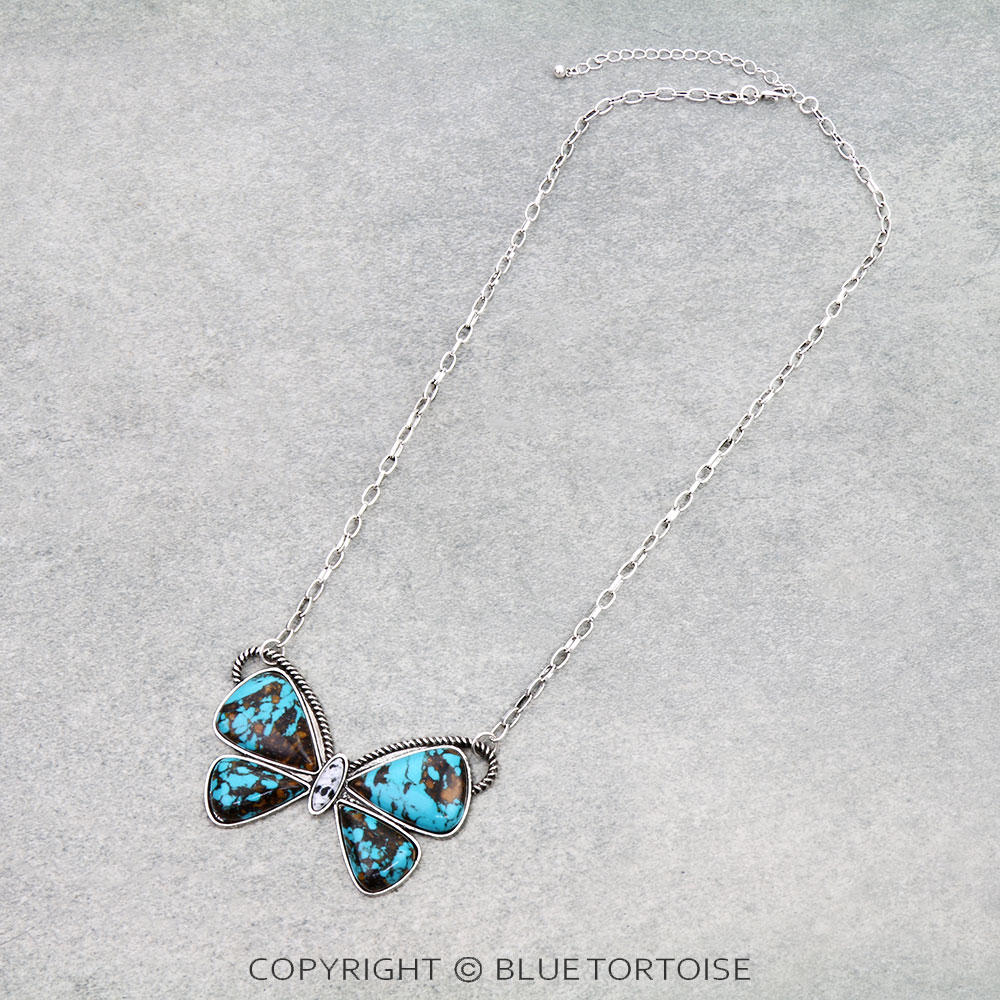 Butterfly Handmade Stone Necklace