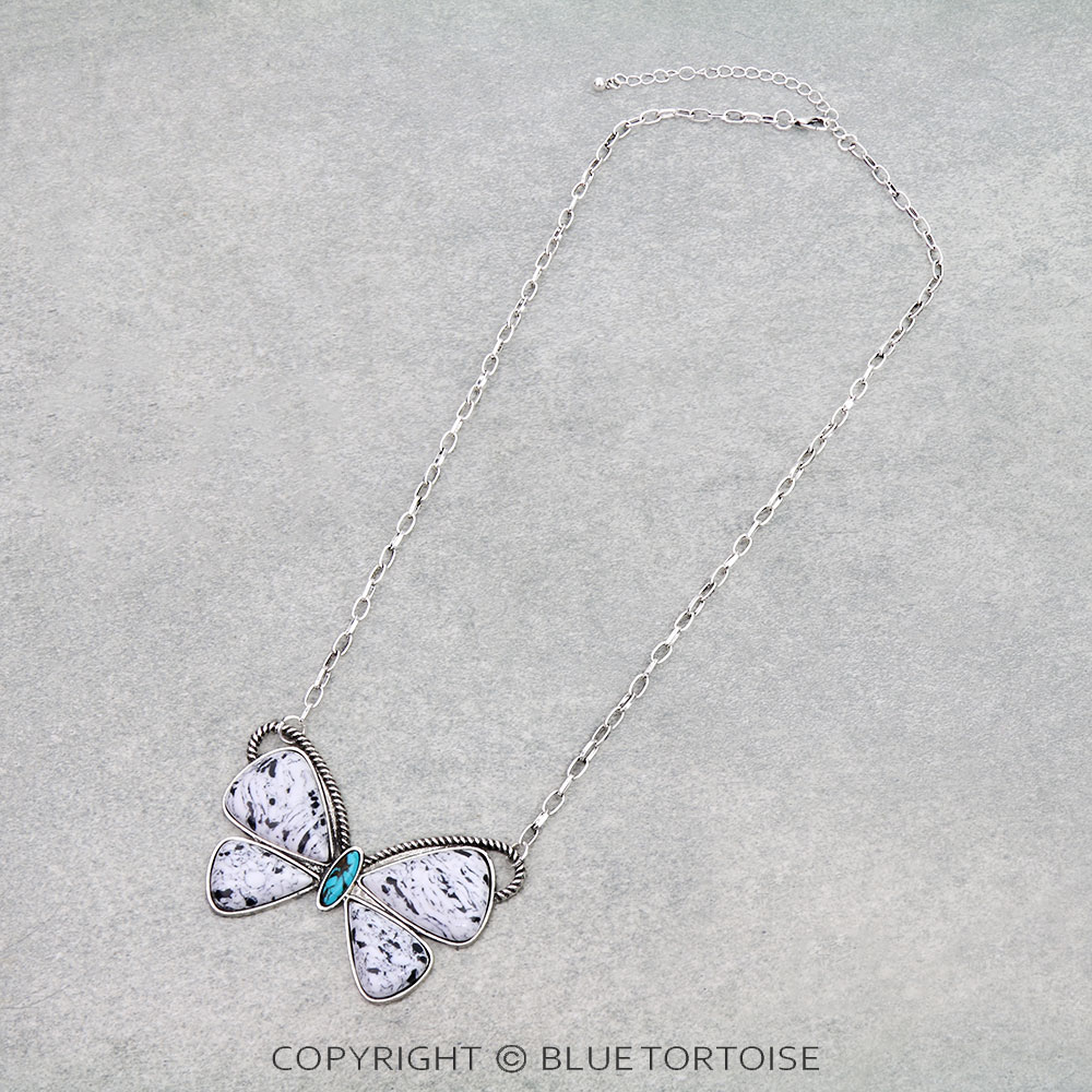 Butterfly Handmade Stone Necklace