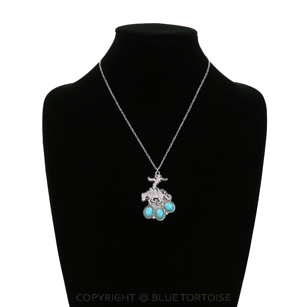 Western Cowboy Flat Metal Necklace - Image 2