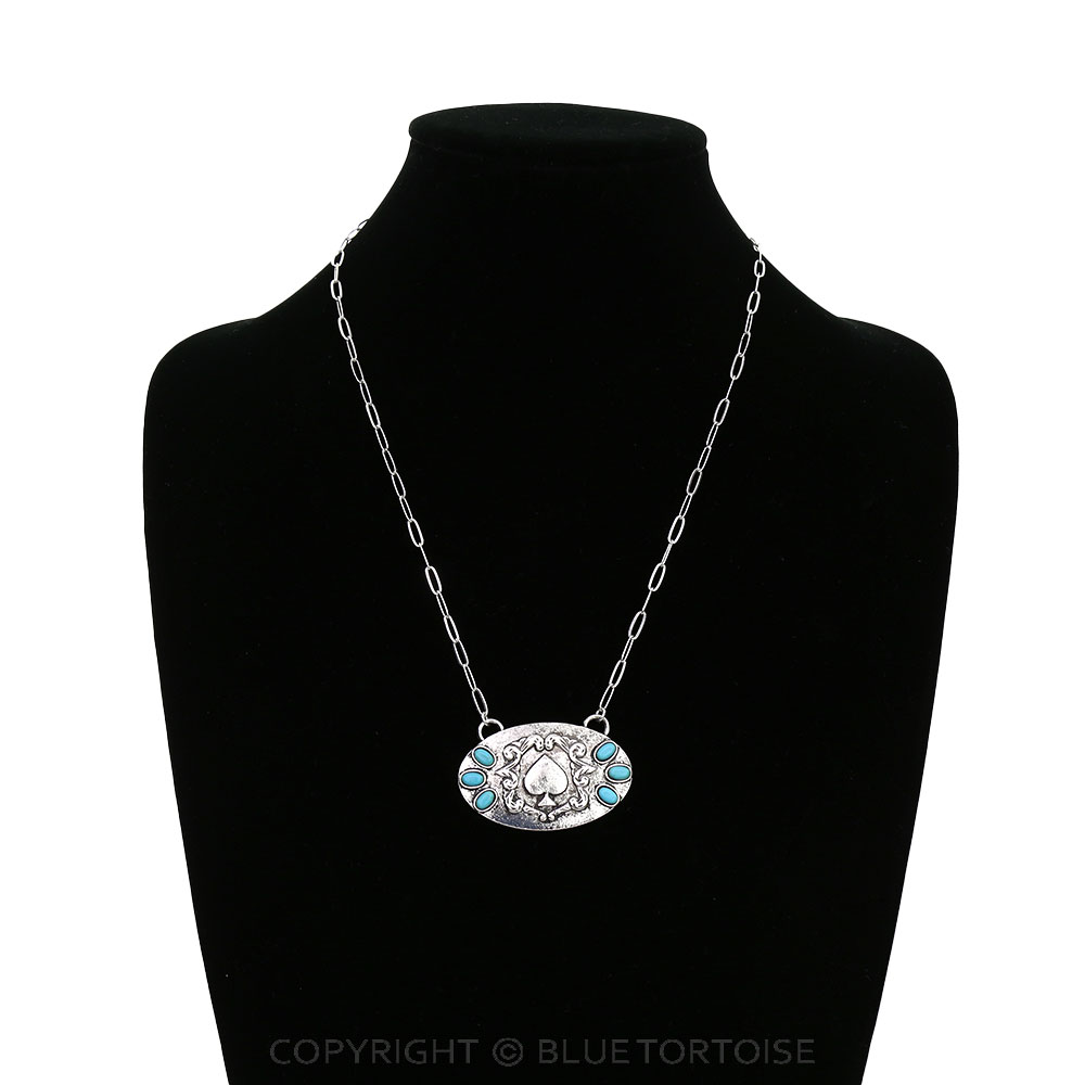 Card Theme Spade Metal Necklace - Image 2