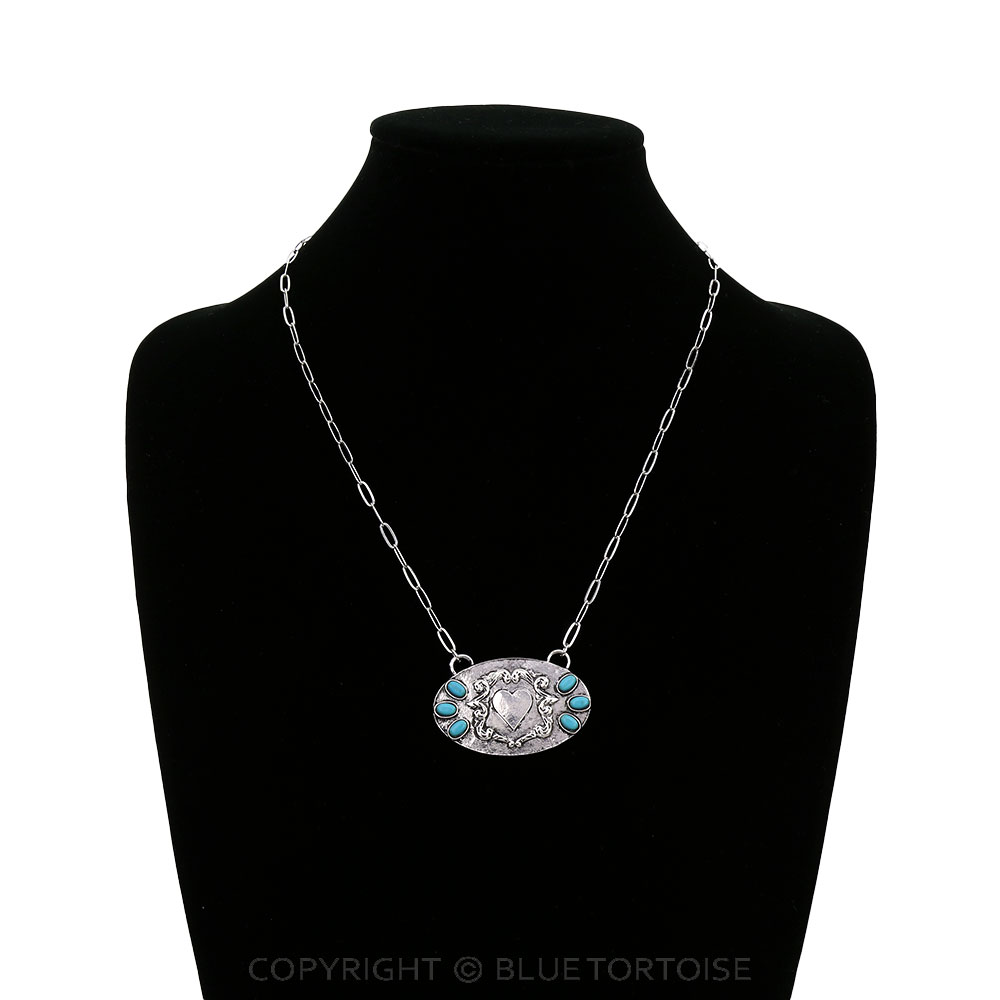 Card Theme Heart Metal Necklace - Image 2