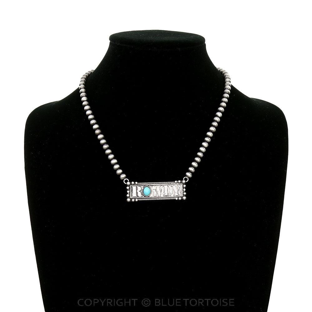 Western ROWDY Bar Necklace - Image 2