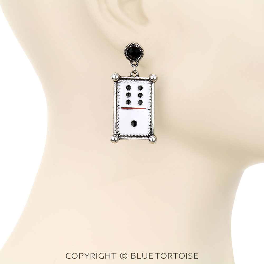 Dice Enamel Stud Earrings - Image 2