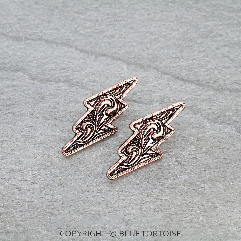 Filigree Thunder Stud Earrings
