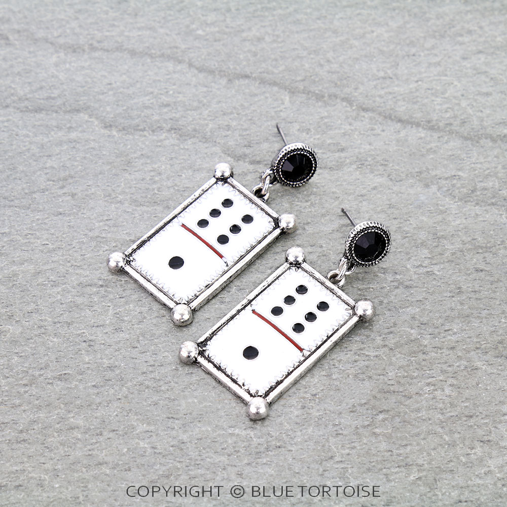 Dice Enamel Stud Earrings