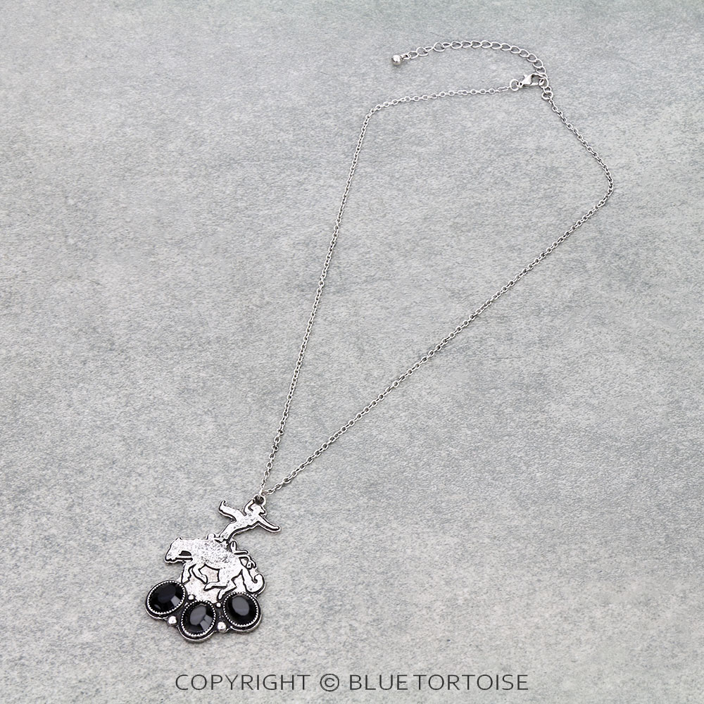 Western Cowboy Flat Metal Necklace