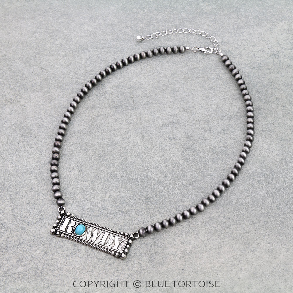 Western ROWDY Bar Necklace