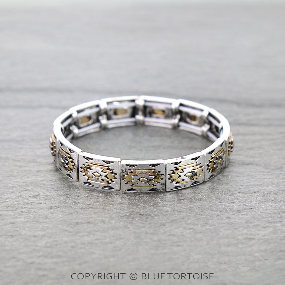 Western Aztec Stretch Bracelet
