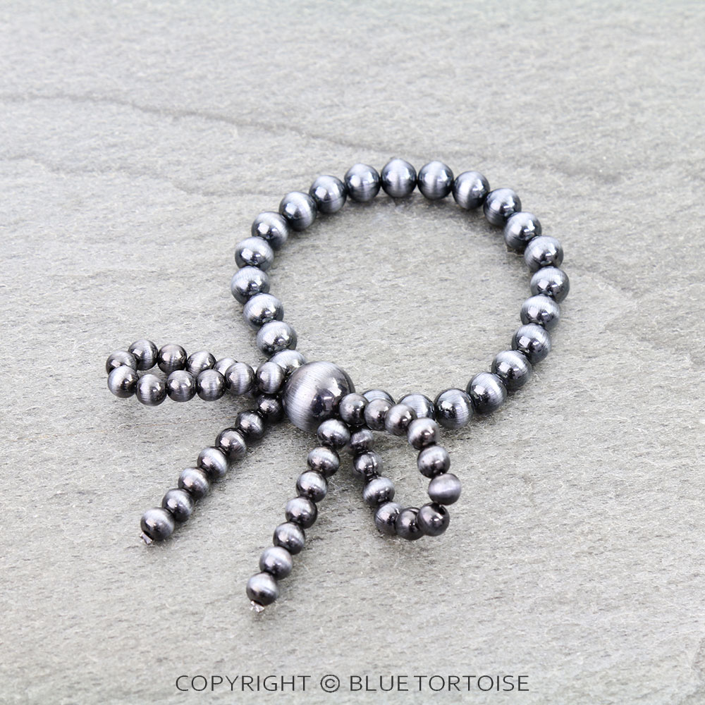 Navajo Style Pearl Bow Stretch Bracelet