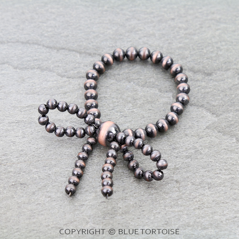 Navajo Style Pearl Bow Stretch Bracelet