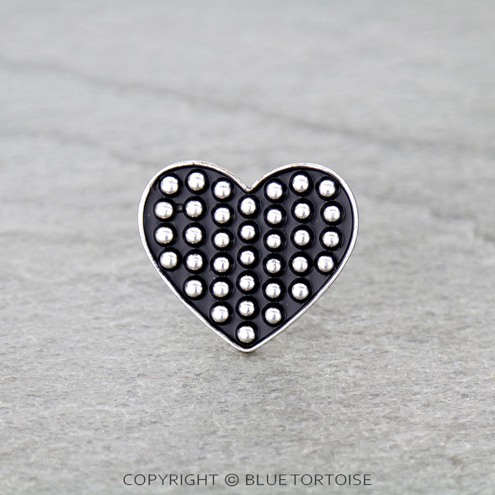 Western Bubble Heart Cuff Ring