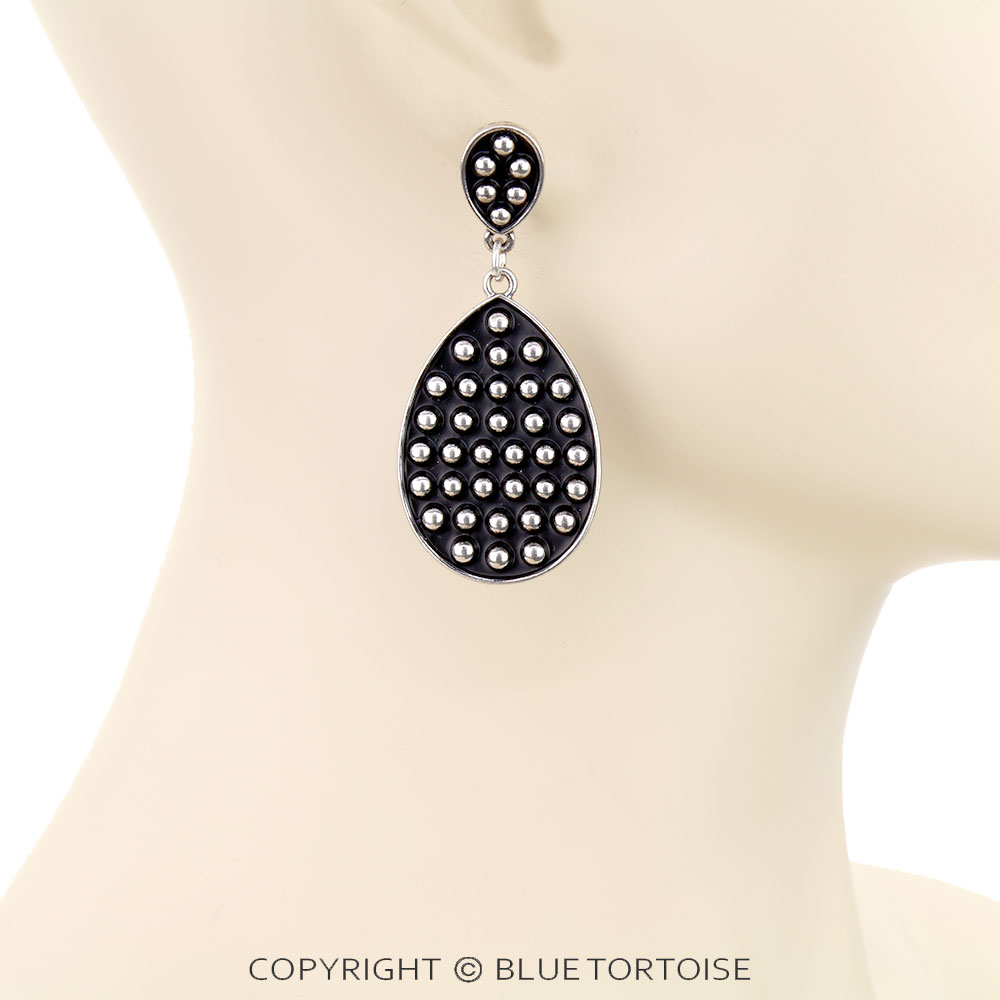 Western Bubble Teardrop Stud Earrings - Image 2