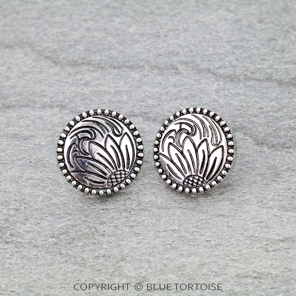 Western Dainty Sunflower Stud Earrings