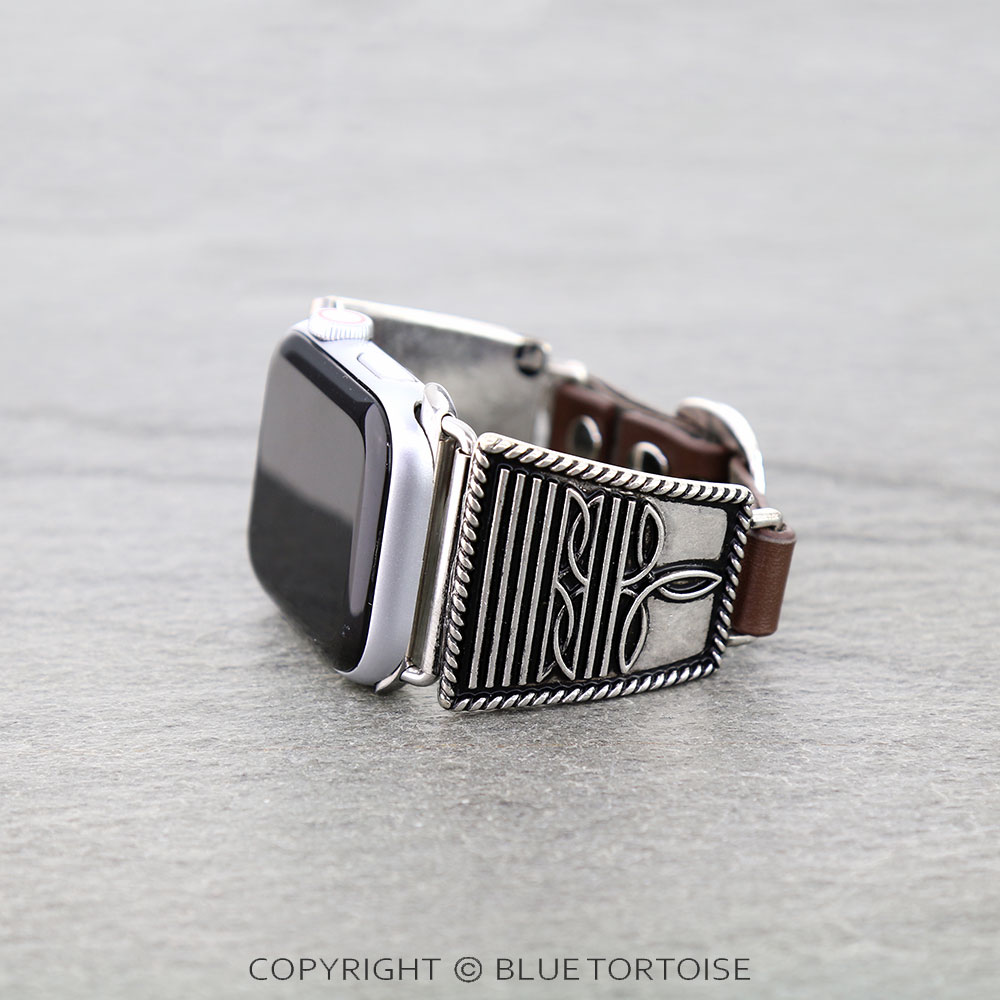 Western Boot Stitch Genuine Leather Apple Watch Band - Image 2