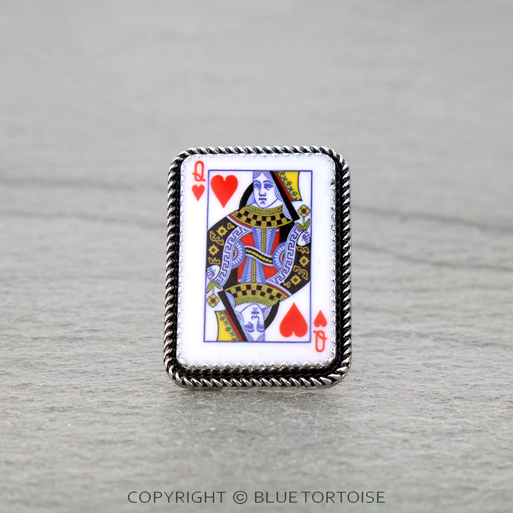 Queen of Hearts Rectangle Cuff Ring