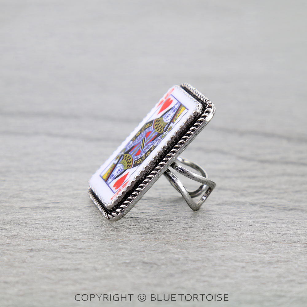 Queen of Hearts Rectangle Cuff Ring - Image 2