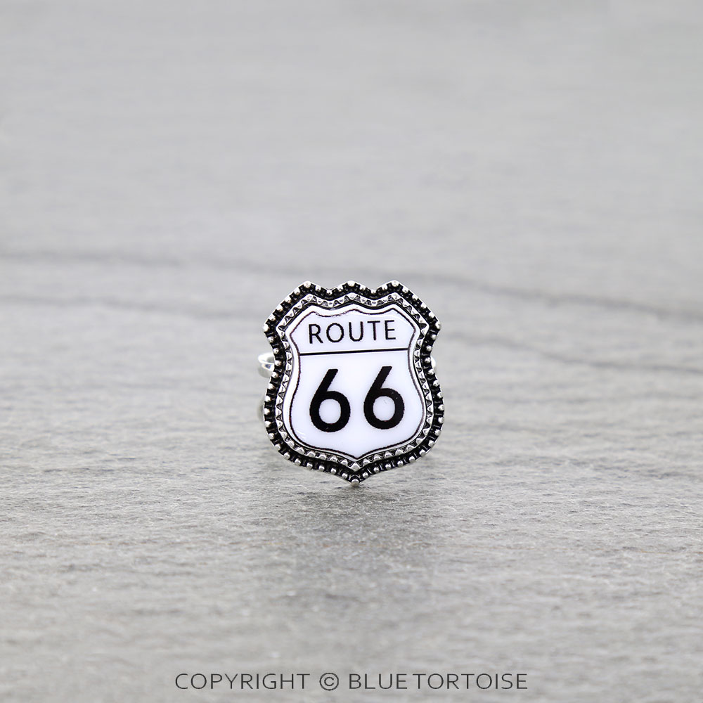 Route 66 Sign Cuff Ring