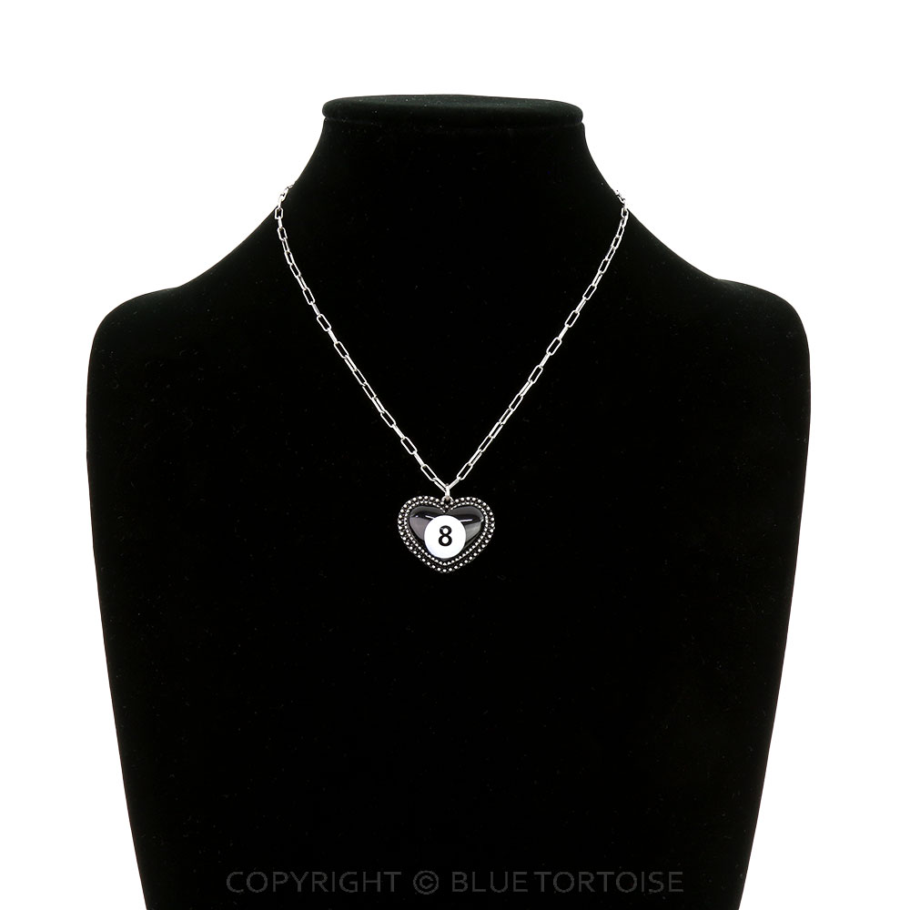 Heart Shape 8 Ball Necklace - Image 2