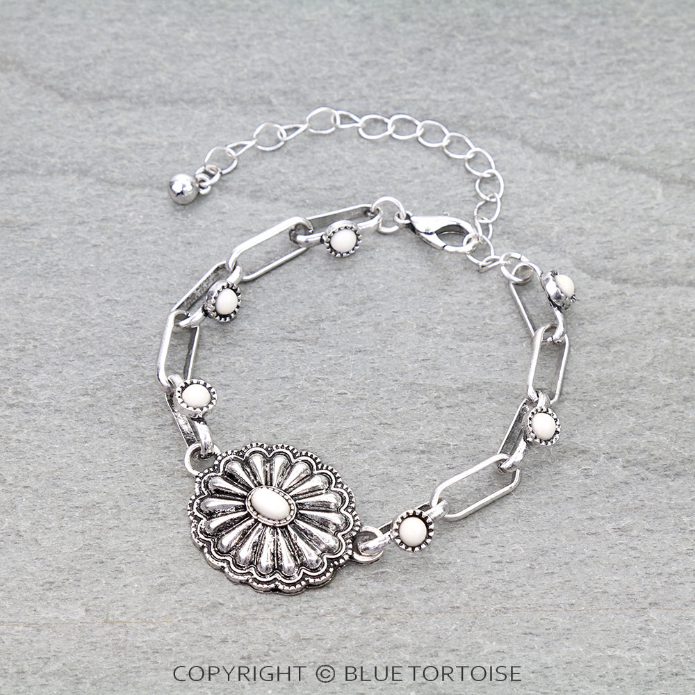 Western Concho Soldered Chain Bracelet