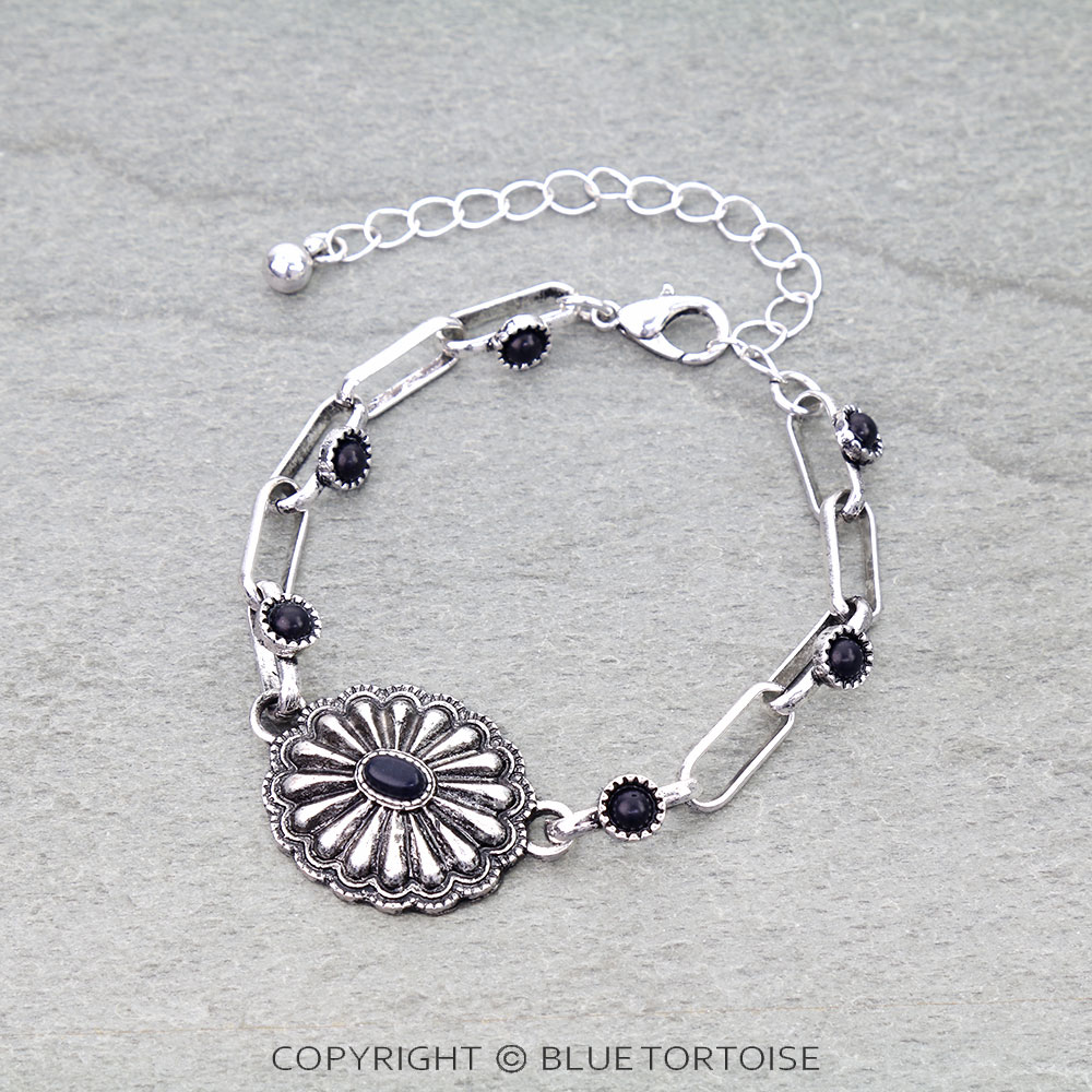 Western Concho Soldered Chain Bracelet