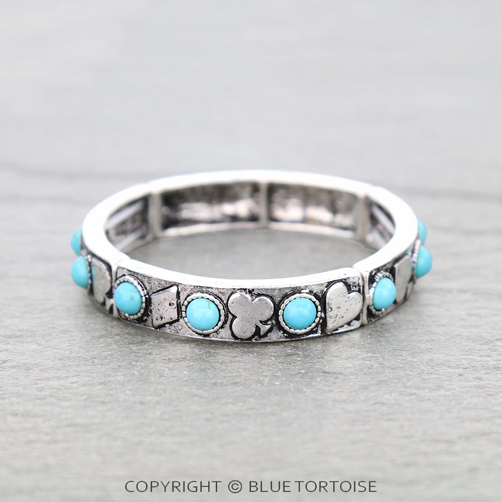 Card Theme Stone Stretch Bracelet
