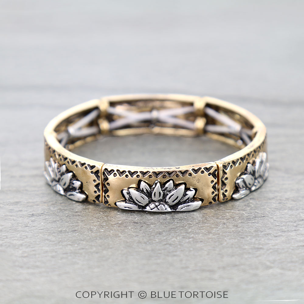 Western Sunflower Stretch Bracelet