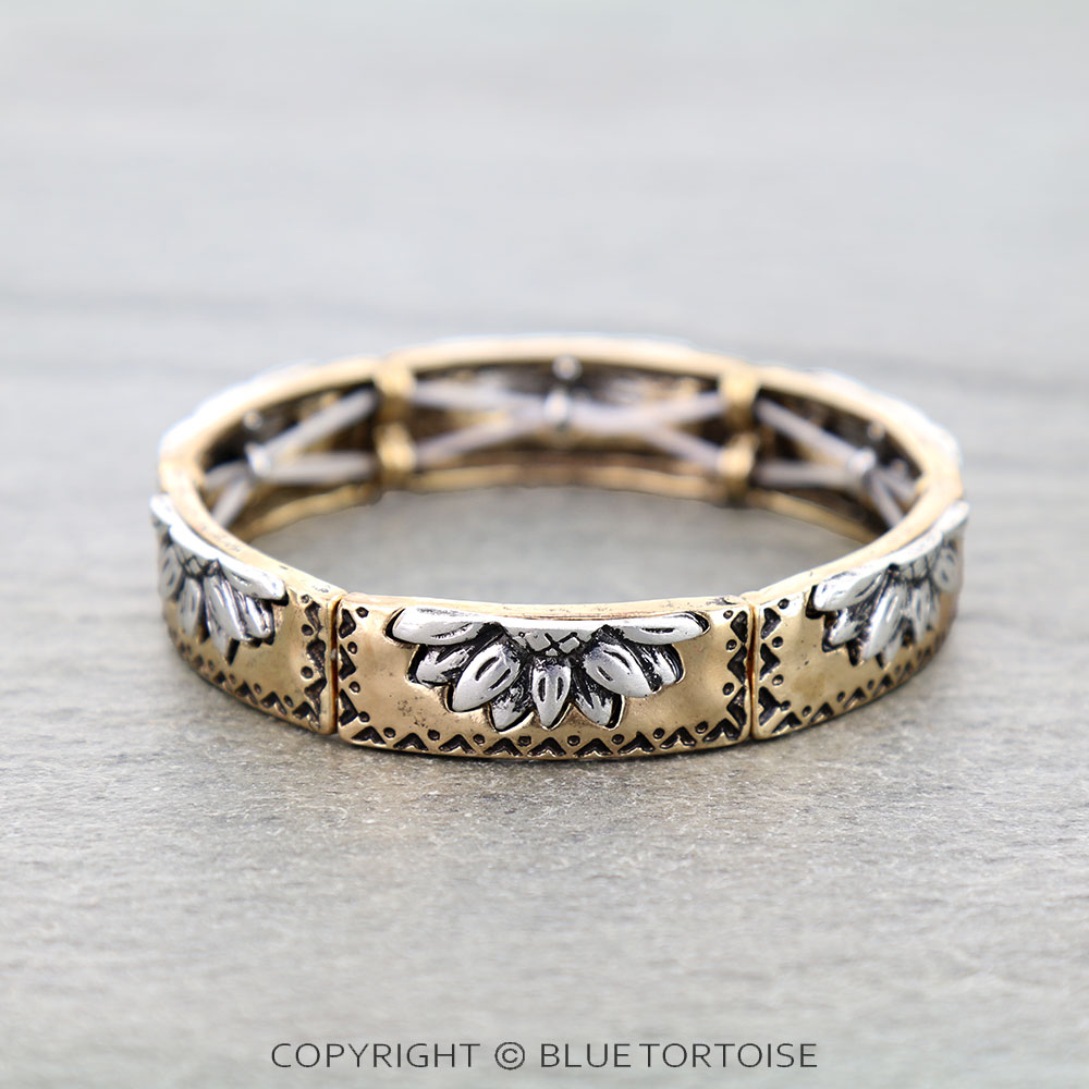 Western Sunflower Stretch Bracelet - Image 2