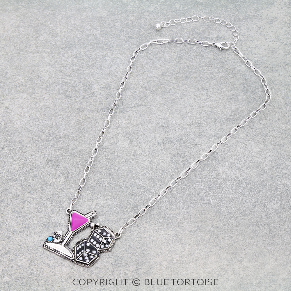Casino Cocktail Chain Necklace