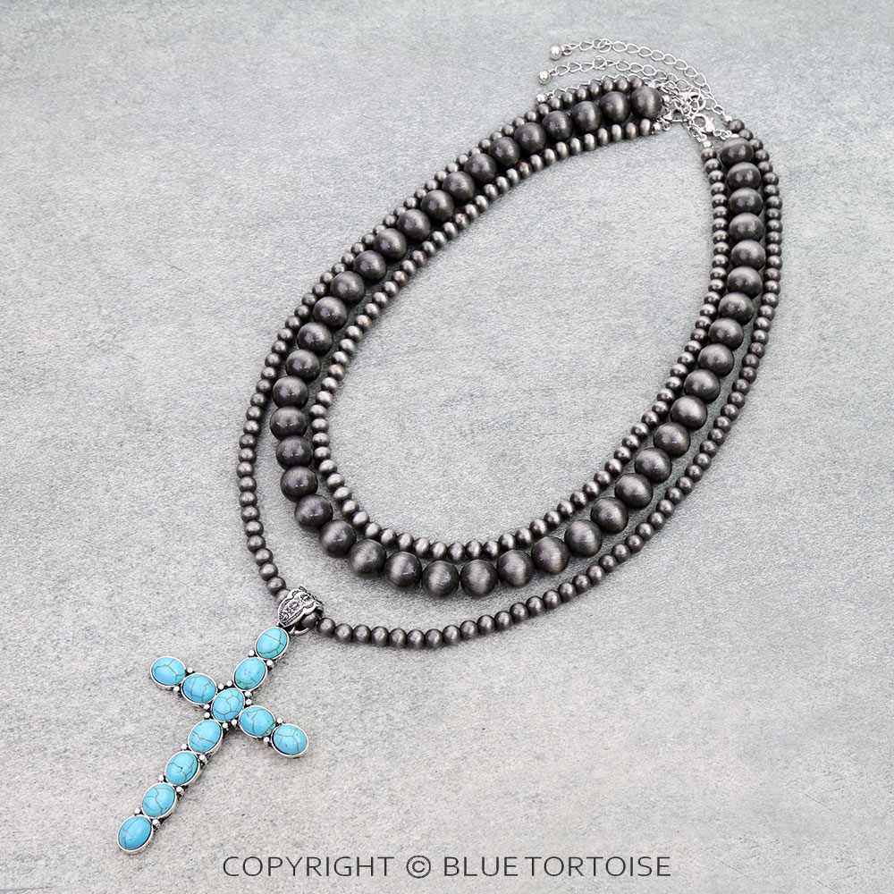 3 Layered Cross Pendant Necklace
