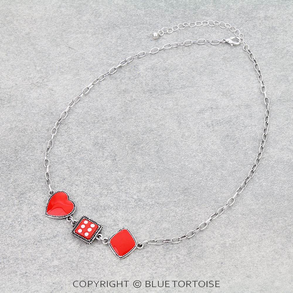 Card Theme Dice Necklace